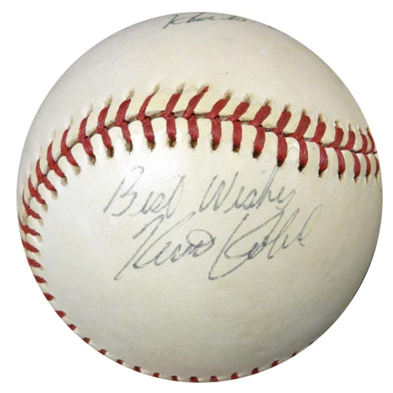 Hank Aaron Autographed AL Baseball Atlanta Braves Best Wishes