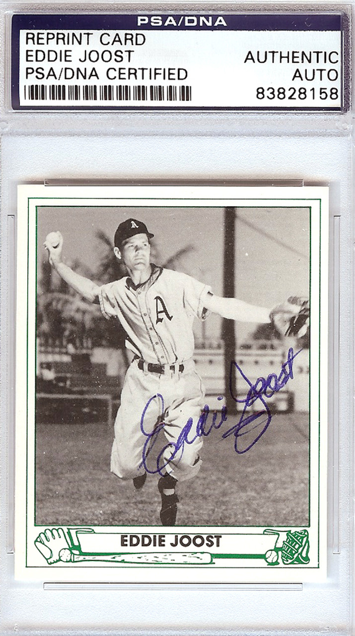 Eddie Joost Autographed 1947 Play Ball Reprint Card 21