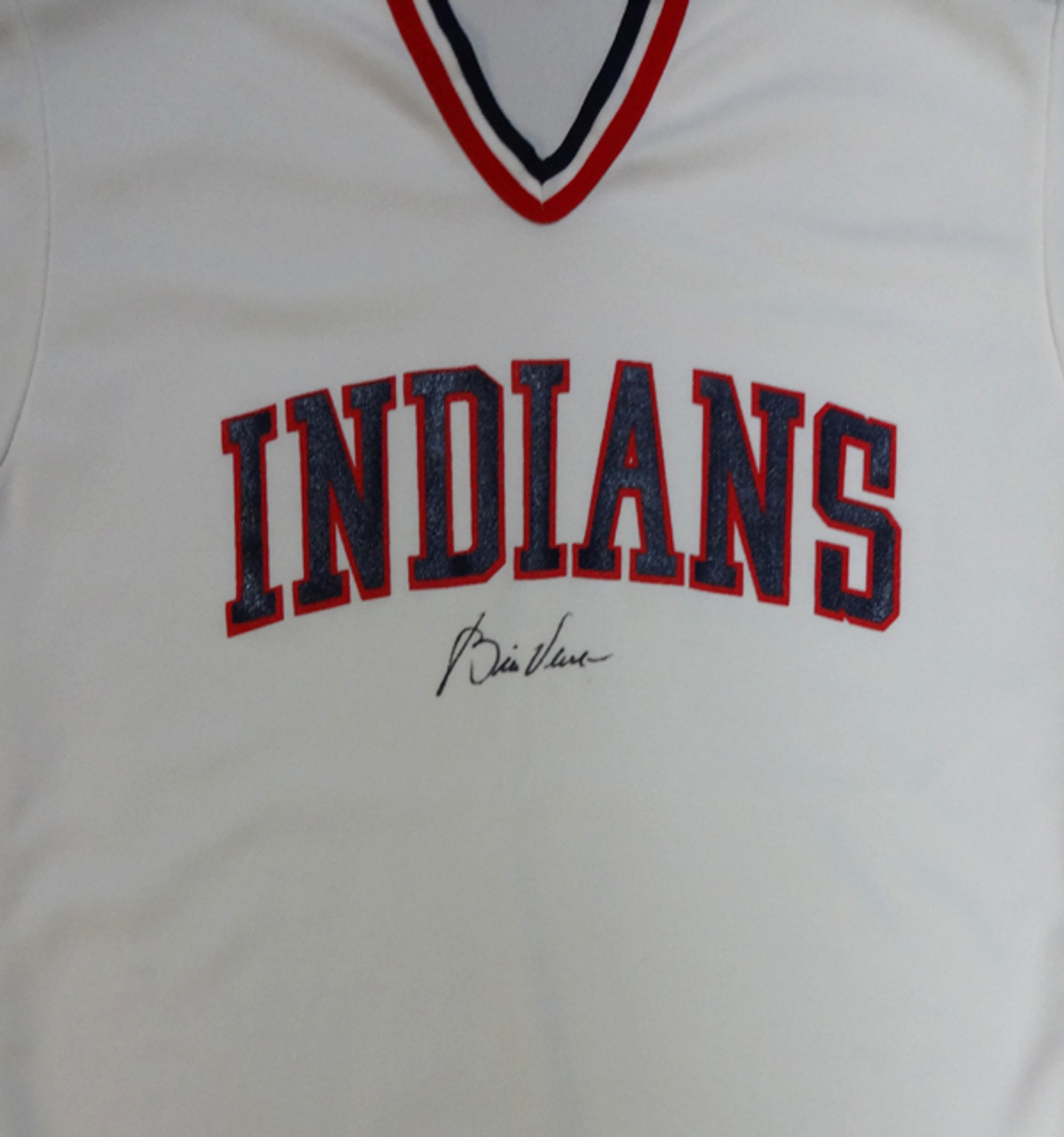 Cleveland Indians Bill Veeck Autographed White Jersey Team Owner PSA/DNA  #X04495 - Mill Creek Sports