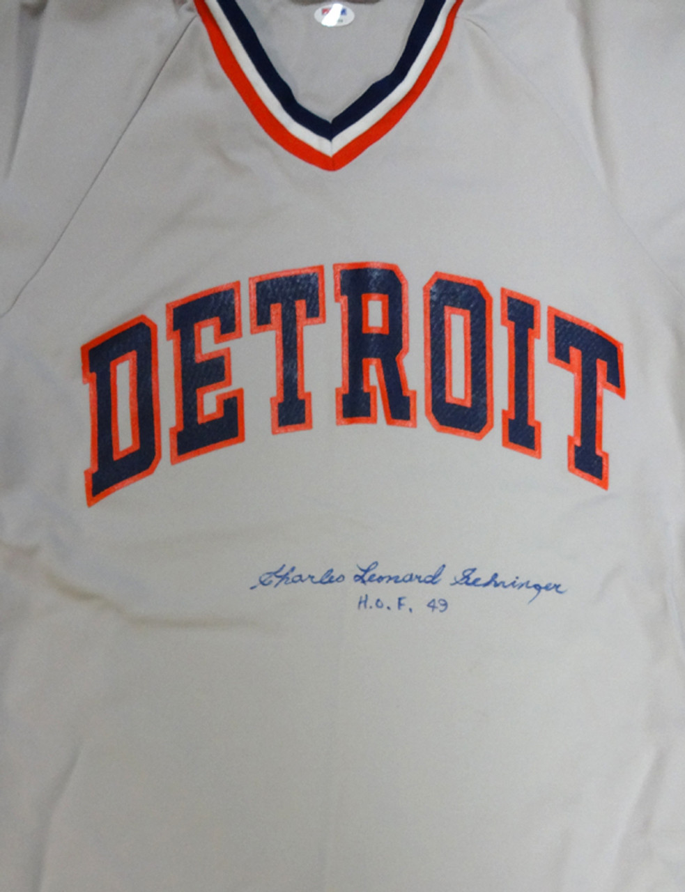 Detroit Tigers Charles Charlie Leonard Gehringer Autographed Gray Jersey  HOF 49 PSA/DNA #V11069 - Mill Creek Sports