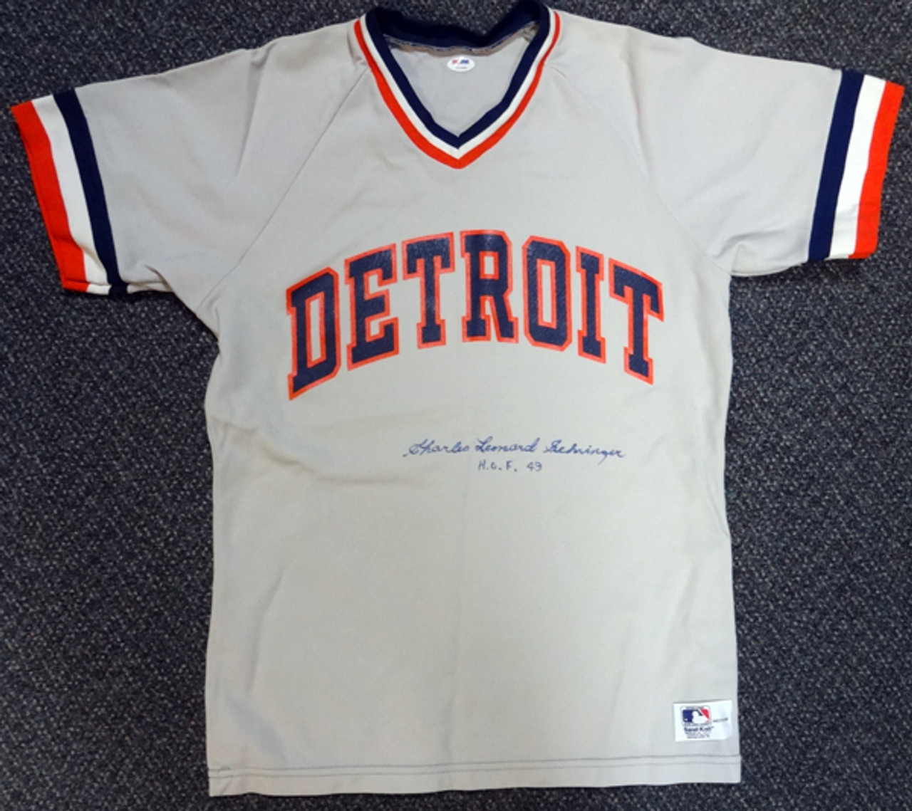 Detroit Tigers Charles Charlie Leonard Gehringer Autographed Gray Jersey  HOF 49 PSA/DNA #V11069