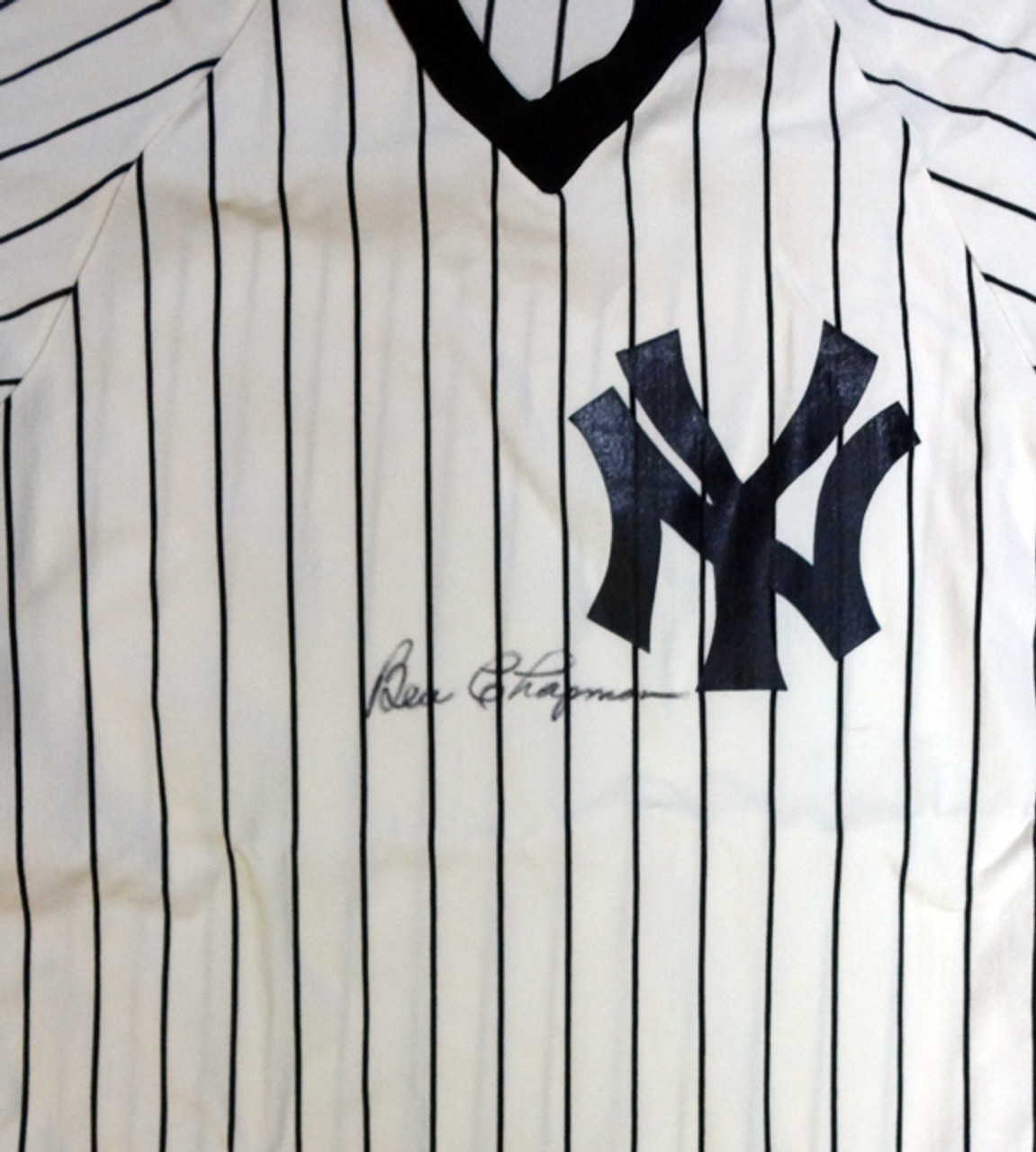 New York Yankees Ben Chapman Autographed White Jersey PSA/DNA