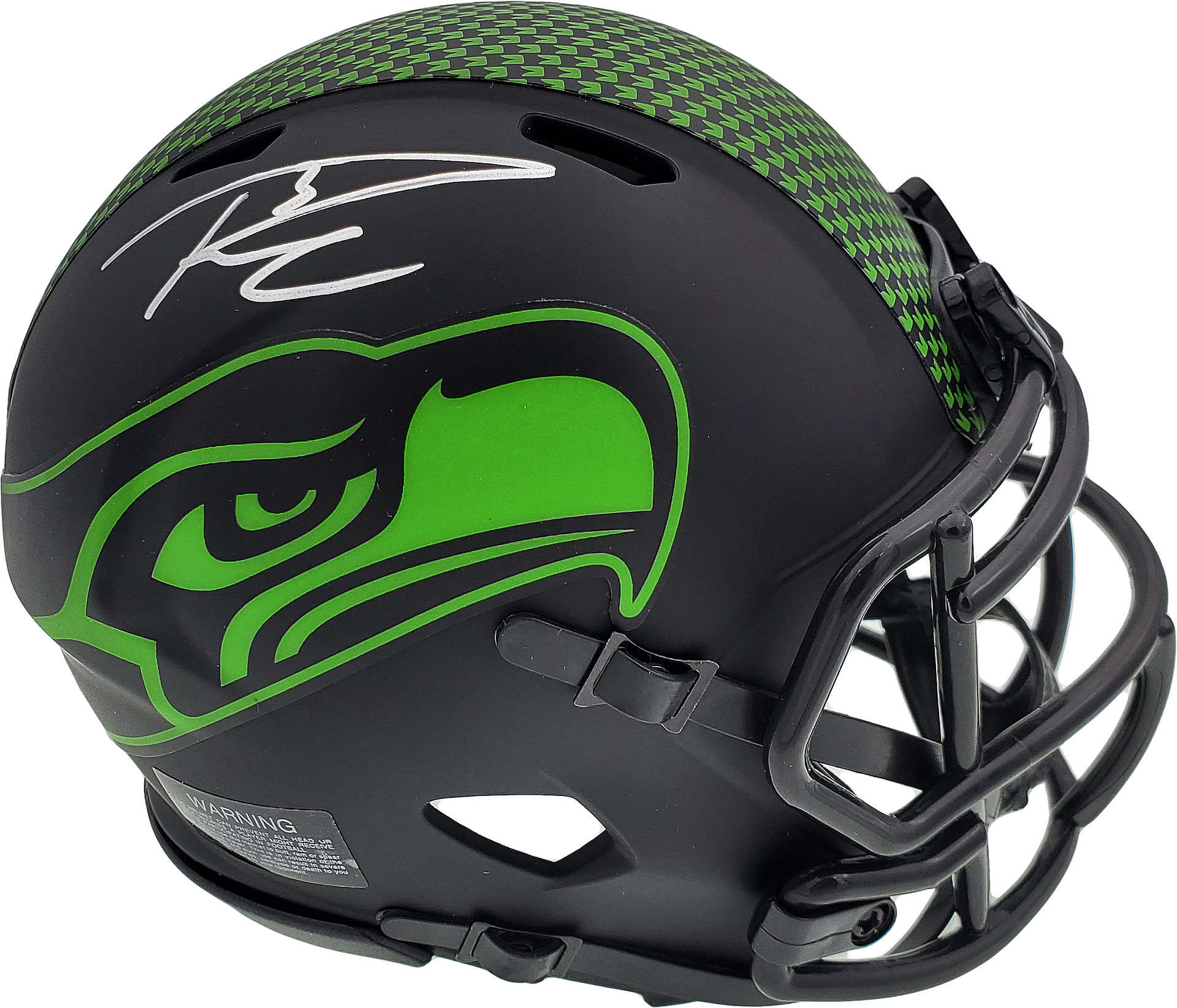 Russell Wilson Autographed Seattle Seahawks Matte Black Speed Mini