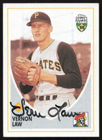 Vern Law Autographed 2002 Topps Super Teams Card #53 Pittsburgh