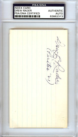 Drew "Lefty" Rader Autographed 3x5 Index Card Pittsburgh Pirates PSA/DNA #83862313