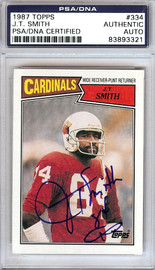 J.T. Smith Autographed 1987 Topps Card #334 St. Louis Cardinals PSA/DNA #83893321