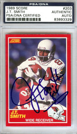 J.T. Smith Autographed 1989 Score Card #203 St. Louis Cardinals PSA/DNA #83893329