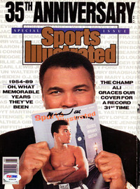 Muhammad Ali Autographed Sports Illustrated Magazine Vintage PSA/DNA #H58638