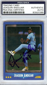 Joaquin Andujar Autographed 1988 Score Card #193 Oakland A's PSA/DNA #83920368