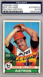 Rick Williams Autographed 1979 Topps Rookie Card #437 Houston Astros PSA/DNA #83920060