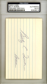 Billy Queen Autographed 3x5 Index Card Milwaukee Braves PSA/DNA #83936216
