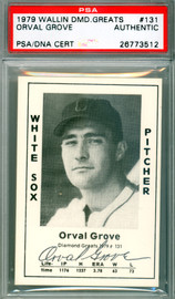 Orval Grove Autographed 1979 Diamond Greats Card #131 Chicago White Sox PSA/DNA #26773512