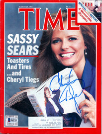 Cheryl Tiegs Autographed Time Magazine Beckett BAS #B63722