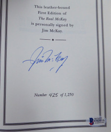 Jim McKay Autographed Hardback Book #/1250 Beckett BAS #C02016