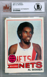 Al Skinner Autographed 1977 Topps Card #91 New Jersey Nets Beckett BAS #10008968