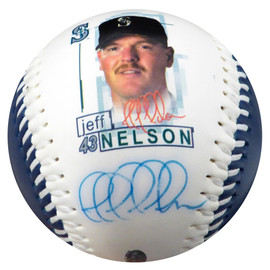 Jeff Nelson Autographed Fotoball Baseball Seattle Mariners MCS Holo #77151