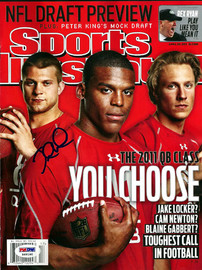 Jake Locker Autographed Sports Illustrated Magazine Washington Huskies PSA/DNA RookieGraph Stock #16386
