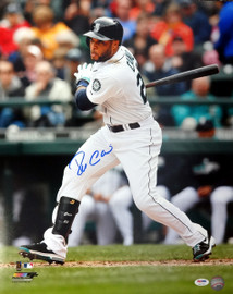 Randy Johnson CY 95,99,00,01,02 Autographed Seattle Mariners 16x20 Photo -  BAS COA (Blue Ink)