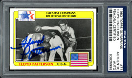 Floyd Patterson Autographed 1983 Topps Olympians Card #77 PSA/DNA Stock #96817