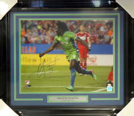 Obafemi Martins Autographed Framed 16x20 Photo Seattle Sounders MCS Holo Stock #98092