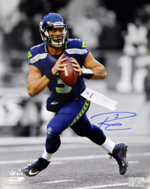 Russell Wilson Autographed 16x20 Photo Seattle Seahawks RW Holo Stock #113665