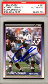 Cortez Kennedy Autographed 1990 Score Rookie Card #68T Seattle Seahawks PSA/DNA Stock #114594