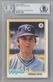 Fred "Freddie" Patek Autographed 1978 Topps Card #274 Kansas City Royals Beckett BAS #10211469