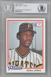 Odell Jones Autographed 1978 Topps Card #407 Pittsburgh Pirates Beckett BAS #10211477