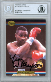 Tim Witherspoon Autographed 1991 Ringlords Card #4 Beckett BAS #10211708