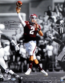 Johnny Manziel Autographed 16x20 Photo Texas A&M Aggies "12 Heisman" Beckett BAS Stock #130339