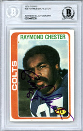 Raymond Chester Autographed 1978 Topps Card #69 Baltimore Colts Beckett BAS #10447330