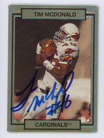 Tim McDonald Autographed 1990 Action Packed Card #215 Phoenix Cardinals SKU #134703