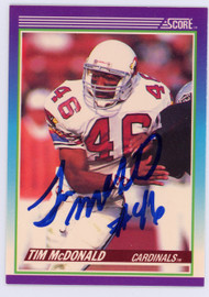 Tim McDonald Autographed 1990 Score Card #127 Phoenix Cardinals SKU #134708