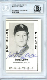 Omar "Turk" Lown Autographed 1979 Diamond Greats Card #147 Chicago White Sox Beckett BAS #10711598