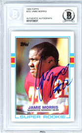 Jamie Morris Autographed 1989 Topps Rookie Card #252 Washington Redskins Beckett BAS #10739037