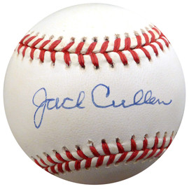 Jack Cullen Autographed Official AL Baseball New York Yankees Beckett BAS #F26314