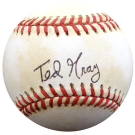 Ted Gray Autographed Official AL Baseball Detroit Tigers Beckett BAS #F26773