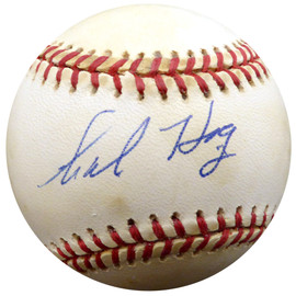 Cal Hogue Autographed Official NL Baseball Pittsburgh Pirates Beckett BAS #F29061