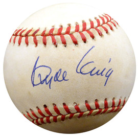 Clyde King Autographed Official NL Baseball Brooklyn Dodgers, Cincinnati Reds Beckett BAS #F29344