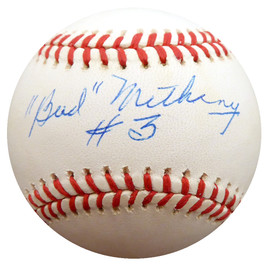 Bud Metheny Autographed Official AL Baseball New York Yankees "#3" Beckett BAS #F27160