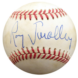 Roy Smalley Sr. Autographed Official NL Baseball Milwaukee Braves, Chicago Cubs Beckett BAS #F27485