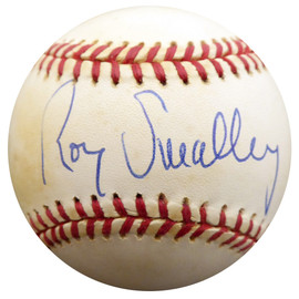 Roy Smalley Sr. Autographed Official NL Baseball Milwaukee Braves, Chicago Cubs Beckett BAS #F27487