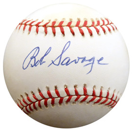 Bob Savage Autographed Official AL Baseball Philadelphia A's Beckett BAS #F27586