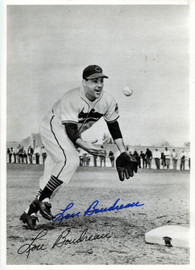 Lou Boudreau Autographed 6.5x9 Photo Picture Pack 1948 Cleveland Indians Beckett BAS #F98273