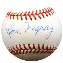 Ron Negray Autographed Official NL Baseball Brooklyn Dodgers Beckett BAS #E48369