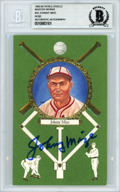 Johnny Mize Autographed 1992 Perez-Steele Master Works Postcard #33 St. Louis Cardinals Beckett BAS #10983101