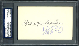 Ichiro Suzuki & George Sisler Autographed 3x5 Index Card PSA/DNA #84064919