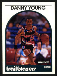 Danny Young Autographed 1989-90 Hoops Card #71 Portland Trail Blazers SKU #149757