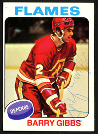 Barry Gibbs Autographed 1975-76 Topps Card #214 Atlanta Flames SKU #149963