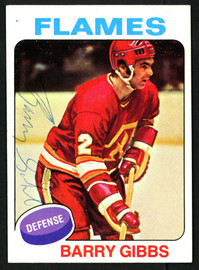 Barry Gibbs Autographed 1975-76 Topps Card #214 Atlanta Flames SKU #149964